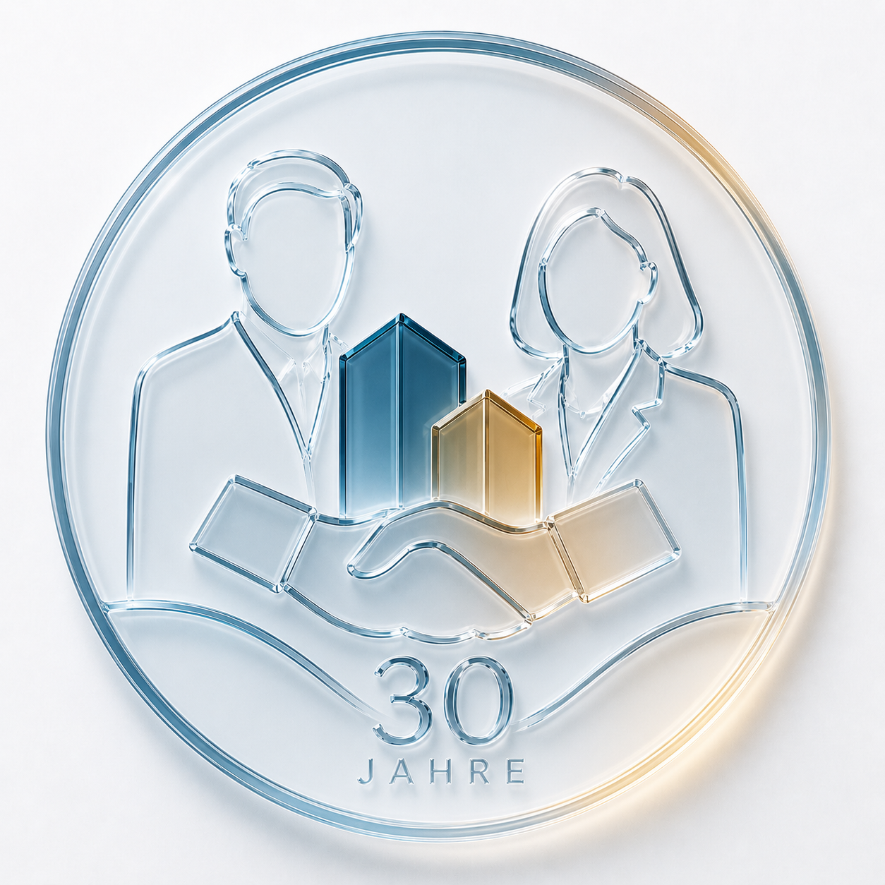 Andrea Henrici und Unternehmensgründer Dr. Rainer Schaefer beim 30-jährigen Firmenjubiläum von Dr. Schaefer Immobilien im November 2025.